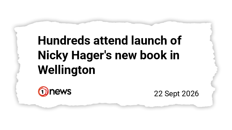 1News: Hundreds attend launch of Nicky Hager's new book in Wellington